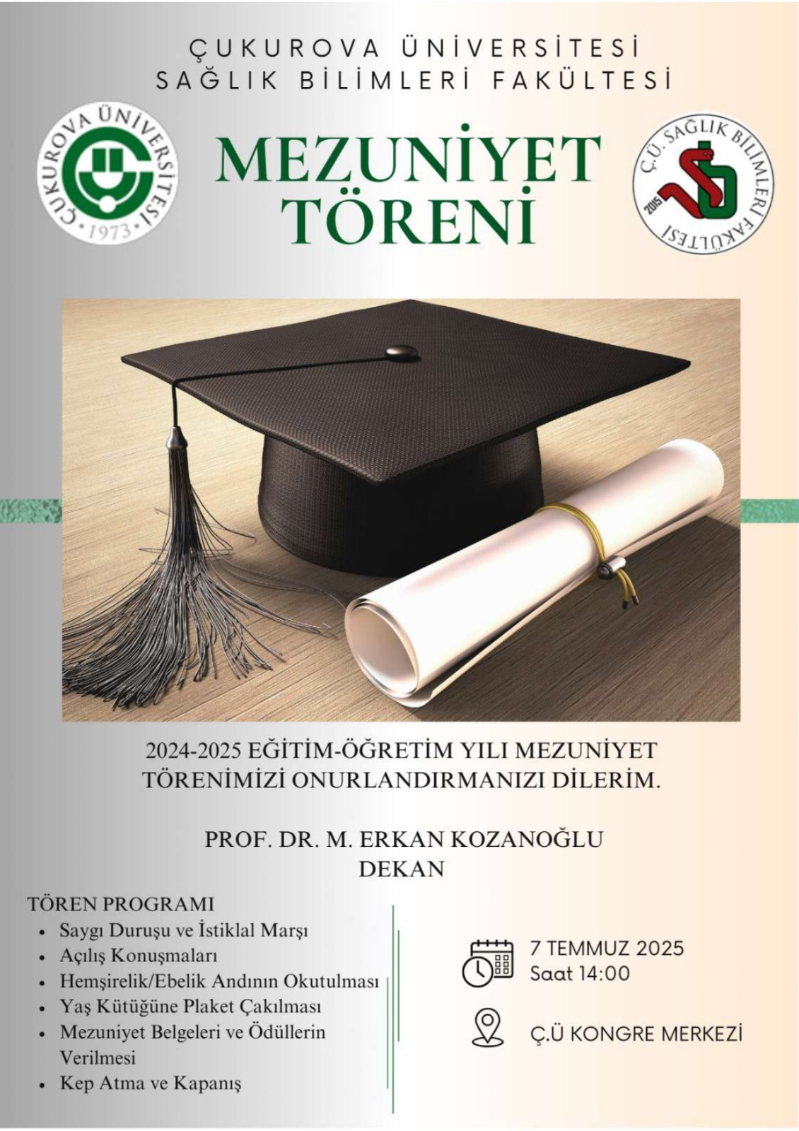 SAĞLIK BİLİMLERİ FAKÜLTESİ MEZUNİYET TÖRENİ